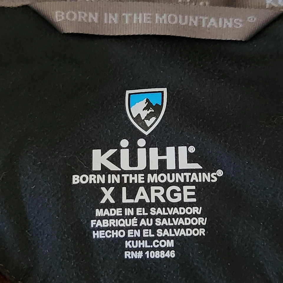 Мужской свитер Kuhl Revel 1/4 на молнии XL коричневый флисовый пуловер - Изображение 3 из 4