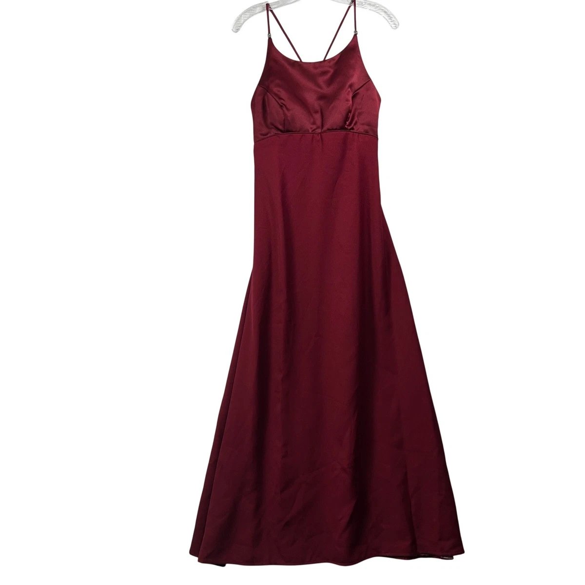 two tone purple bridesmaid dress Dusty Purple Tulle Spaghetti Straps A-line V-neck Bridesmaid Dresses, MBD153 main image 0
