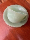 Vintage Jadeite Green Fire King “ALICE” Pattern Tea Cup And Saucer