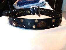 VTG EXP jeans studded womens Size Medium 28 genuine leather belt