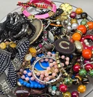 Costume Jewelry Lot Vintage Modern Mixed Wear Craft Resell 2 LB