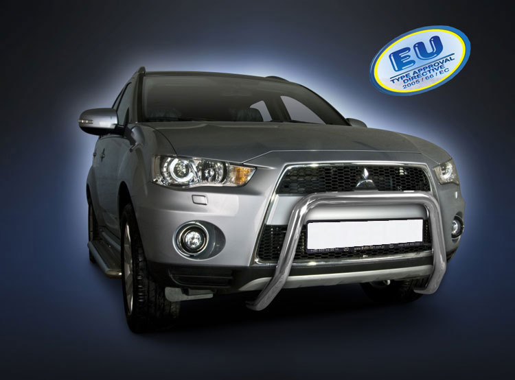 Pare-buffle Mitsubishi Outlander 2010-2012 tube inox 60mm protection SUV