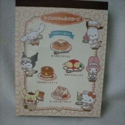 Sanrio Character Mix mini memo pads NEW Hello Kitty My Melody Kuromi　Cafe
