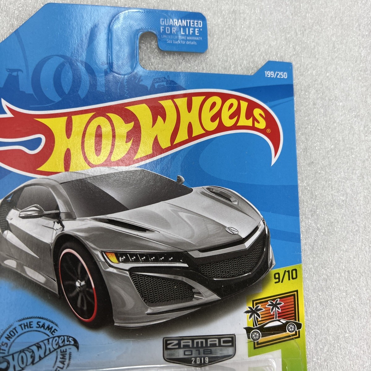 2019 Hot Wheels Zamac #199/250 “ '17 ACURA NSX”9/10 HW Exoctics