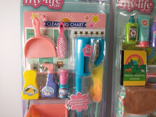 My Life As HIKING + TIDY UP CLEANING Play Sets For 18" Dolls NEW! Read Below! - Picture 4 of 14
