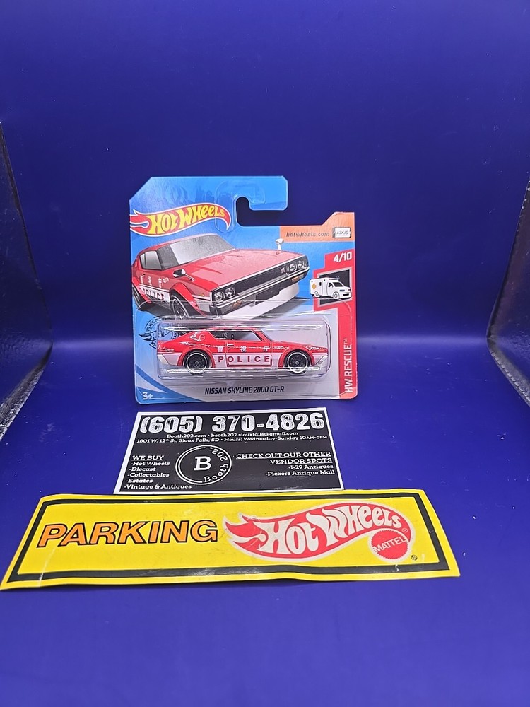 Hot Wheels Nissan Skyline 2000 GT-R Red Short Card HW Rescue 4/10