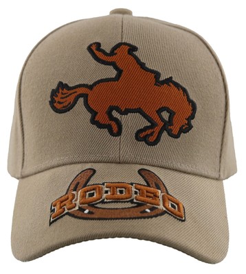 NEW! RODEO COWBOY HORSE BIG HORSESHOE CAP HAT TAN | eBay
