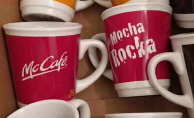 Mc Donald´s Mc Cafe Kaffeetasse Tassen Becher Edition 2010 rot Mocha Rocka -