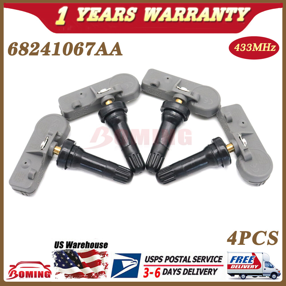 TPMS Tire Pressure Monitoring System Sensor 433MHz Compatible With Jeep Wrangler Jk Dodge Ram Charger Replacement For 56029398ab 68142397aa 68241067aa 68241067ab - View #10