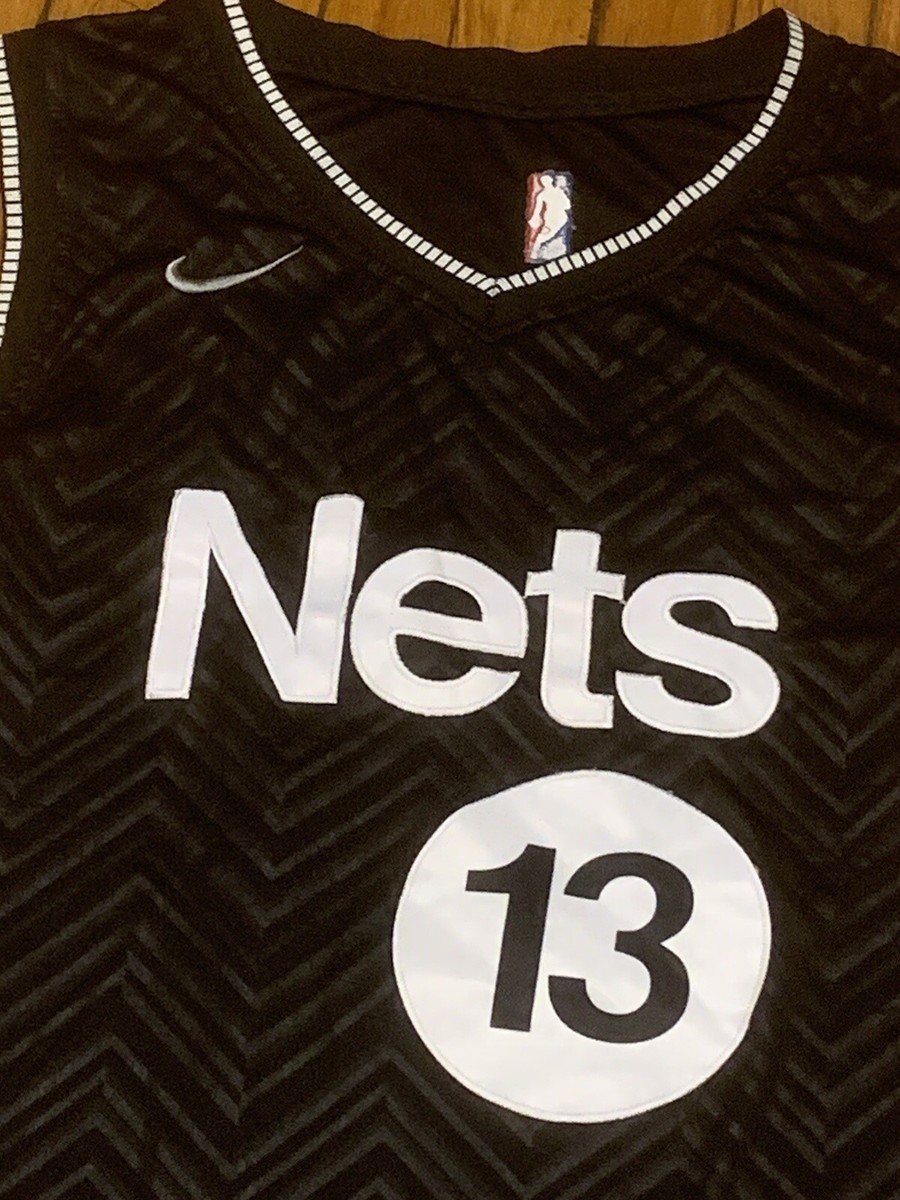 Brooklyn Nets JAMES HARDEN Nike 2021 Black Icon Men's 56 SWINGMAN