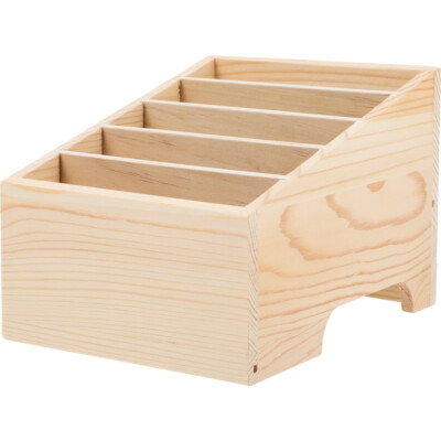 Desktop Storage Box 5 Grids Holz Tabletop Smartphone Halter Container