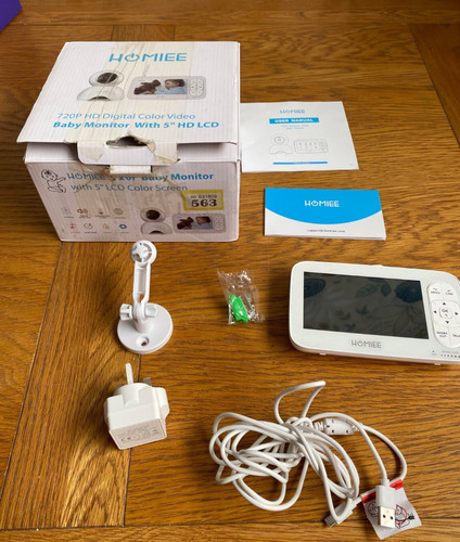 Homiee Babyphone 720p HD 5"" ERSATZTEILE Monitor, Kamera, Ladegerät, Akku, mo