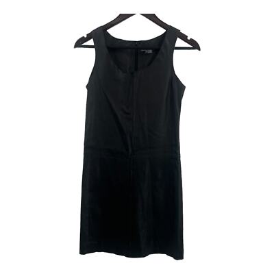 knee length dresses for ladies Tuckernuck Black Leather Violetta Shirt Dress Black / XXS