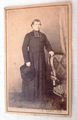 Foto CDV 1864 Pfarrer Ordenspriester PROMPT ALBI Zweites Kaiserreich Album Frankreich 