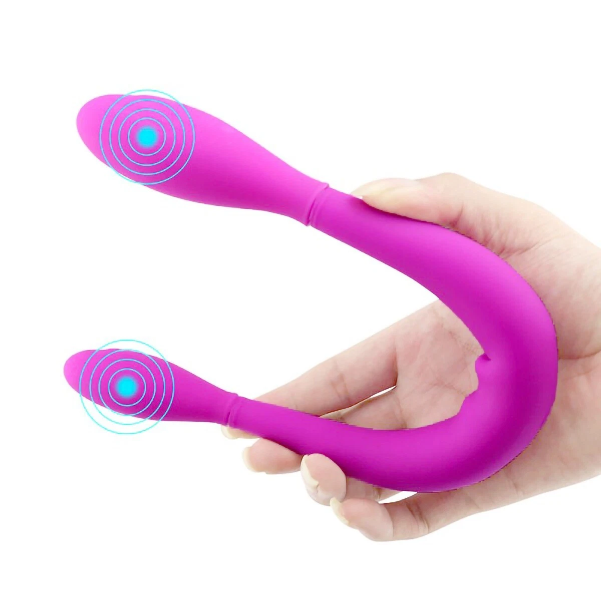 Bendable Double Ended Penetration Vibrating Dildo DP Dong Sex-toys for Women