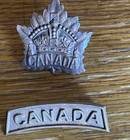 WWII Canadian Army General List Badge and Canada Shoulder title — photo 1