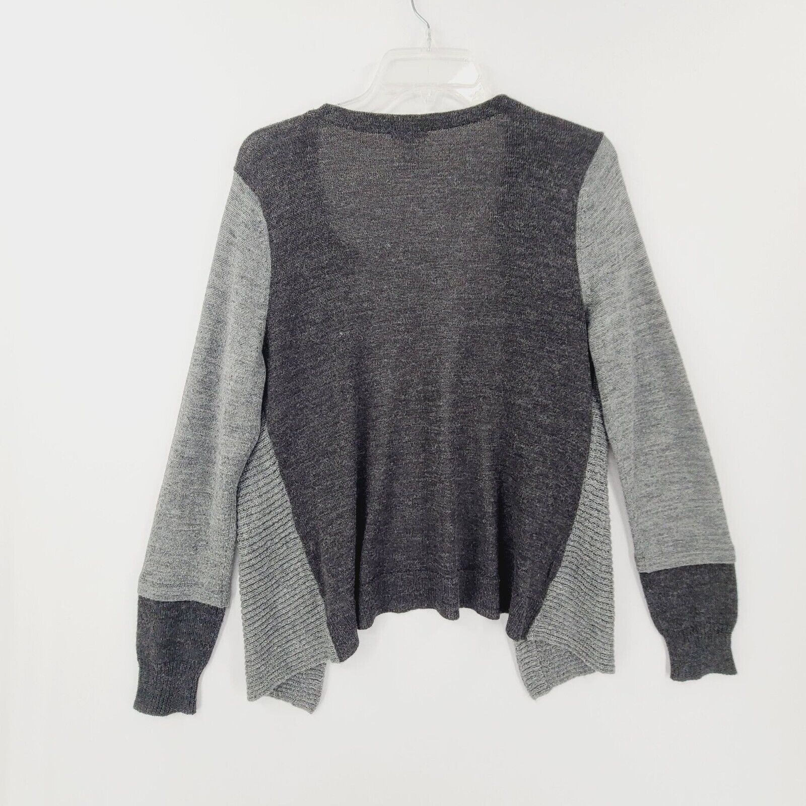 Chicos Sweater Size 1 Medium Black Gray Color Blo… - image 6