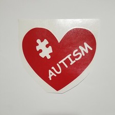 6" Autism puzzle peice Heart vinyl decal