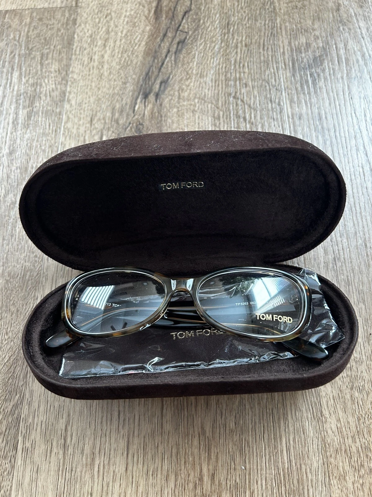 TOM FORD TF 5263 052 HAVANA G AUTHENTIC DESIGNER EYEGLASSES 55 15 140