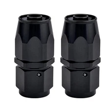 2x 6 AN Straight Swivel Hose End Fitting Adapter For Oil/Fuel/Gas Hose Line.