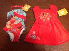 Disney Store Princess Elena of Avalor Swimsuit  Coverup Baby Girl Sz 2 2T