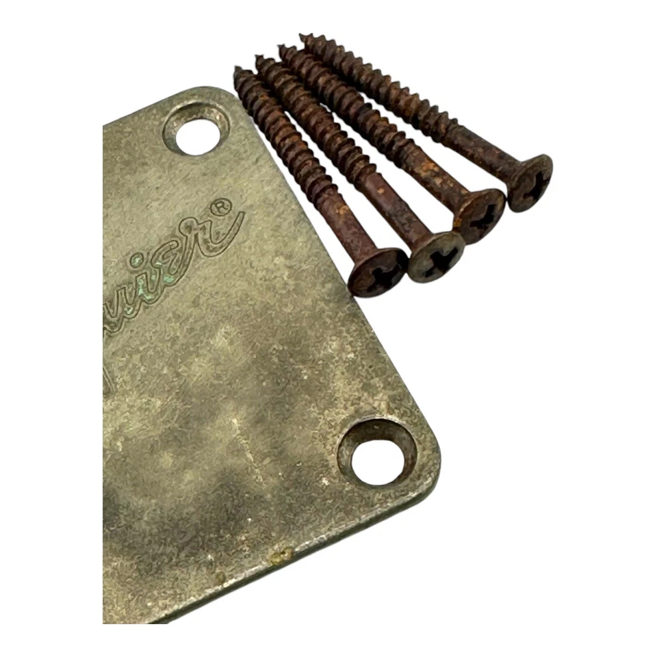 Placa de cuello Squier y tornillos usados en carretera reliquia piezas de guitarra envejecida guardabarros genuino Foto 3 de 3