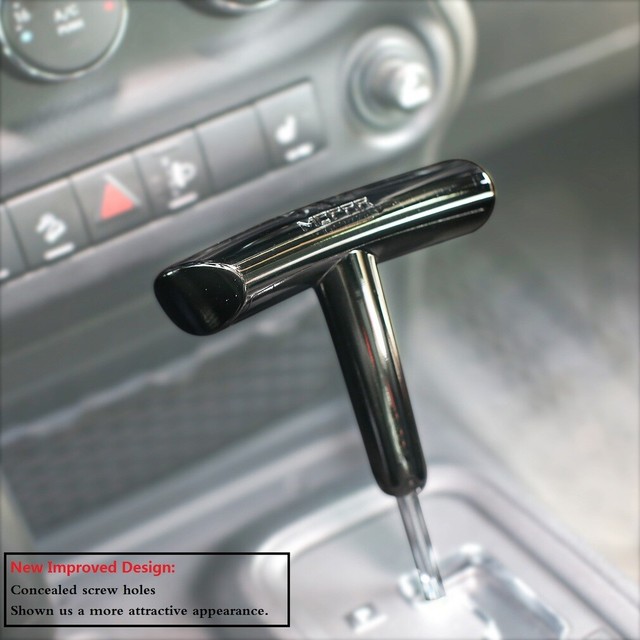 Black Zinc alloy T-Handle Shift Knob Shifter for Dodge Chrysler Jeep
