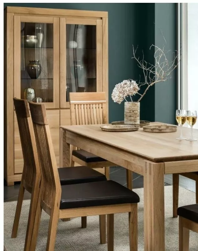 Lukas Solid Wood Oak Dining Table Natural Oiled Wild Solid Oak Table