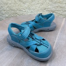 New Columbia Little Kids Techsun Size 9 Sandals Sea Wave Blue Sandalwood Pink