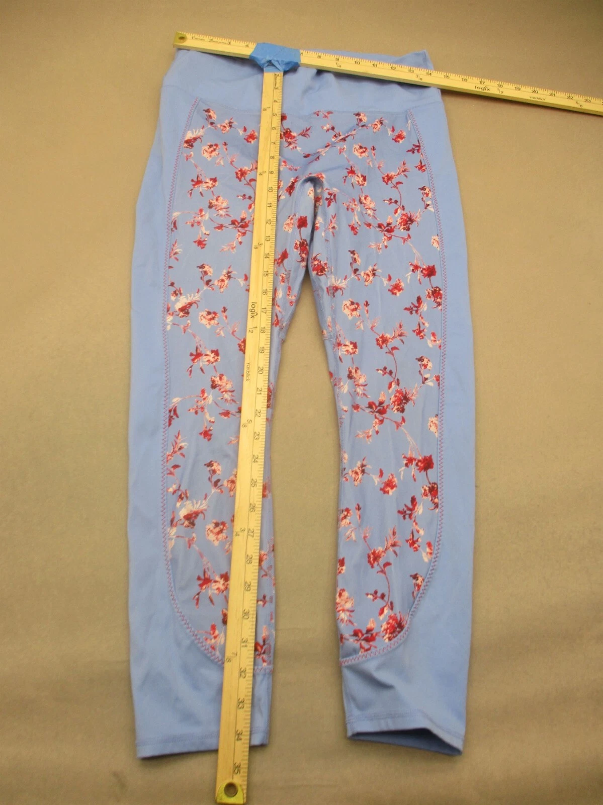 fabletics motion365 floral pull on athletic crop leggings