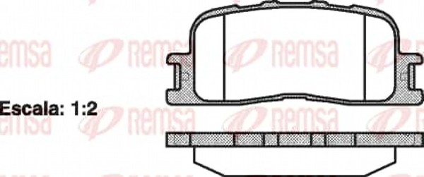 Remsa BremsbeläGe Bremsbelegsatz Hinten FüR Toyota Camry Stufenheck-image