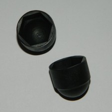 20 Sechskant Schutzkappen M12 SCHWARZ f&uuml;r SW 19mm Abdeckkappen Kappen cx