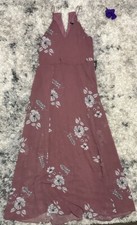 Express Womens Halter/Cami Maxi Dress Size S Fuschia Rose Sleeveless Flowy