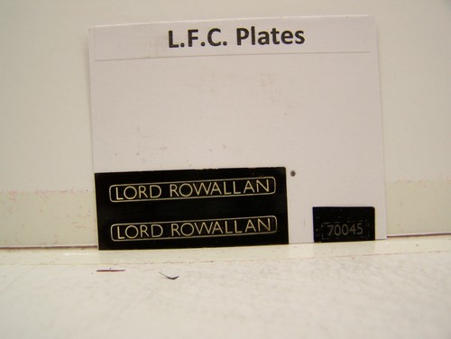 LFC BR 70045 Lord Rowallan Typenschilder schwarz | Zustand: New