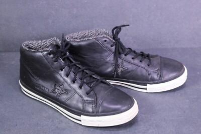 Converse Sneaker Chucks All Star One Star Mid Unisex Gr 40 schwarz Leder CH1-762
