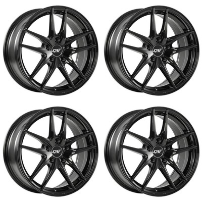 Set of 4 15in Black Alloy Wheel Rims for Kia Sephia, DAD9E13 4x100 4Lug 15x6.5