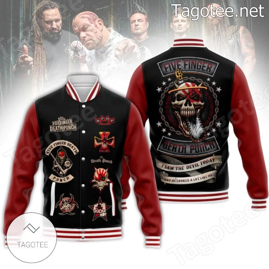 Five Finger Death Punch I Saw The Devil Today Baseball Jacket