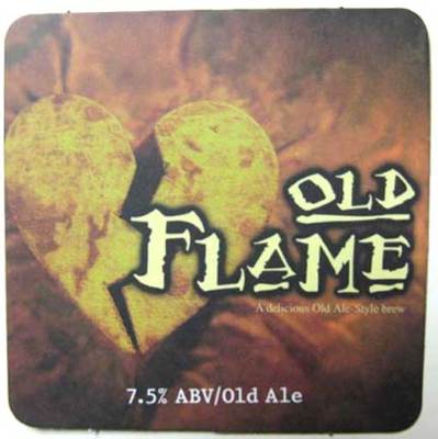 OLD FLAME, OLD ALE STYLE Beer COASTER, Mat, DuClaw Brewing, MARYLAND 2011