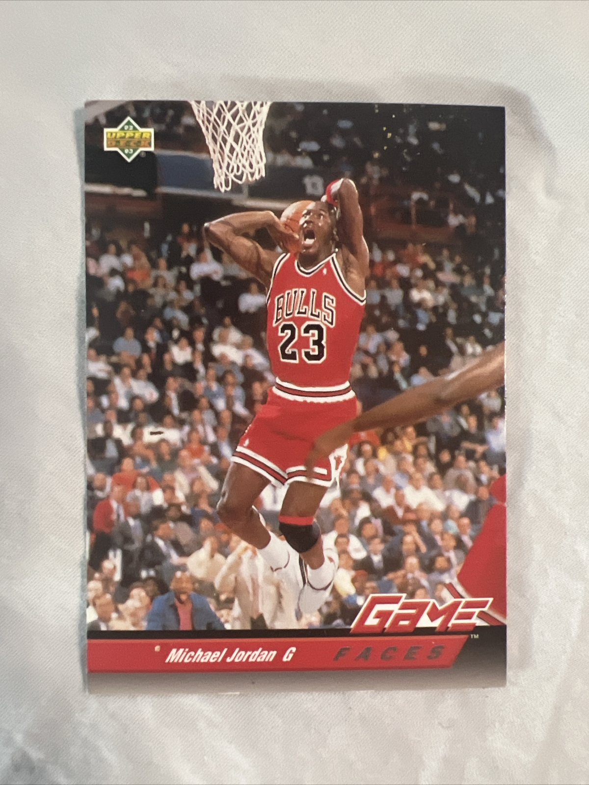 1992-93 Upper Deck - Game Faces #488 Michael Jordan in hard card sleeve
