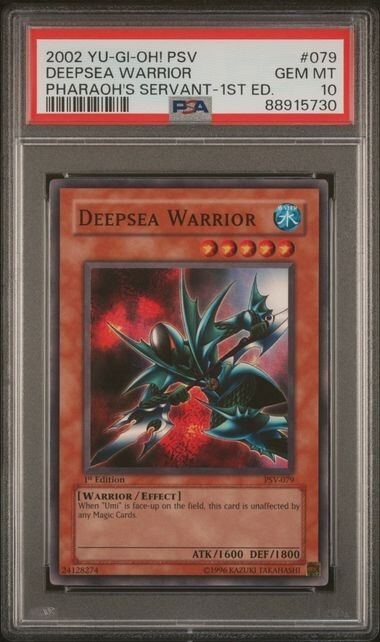 PSA 10 Deepsea Warrior 1st Edition PSV-079 Pharaoh's Servant