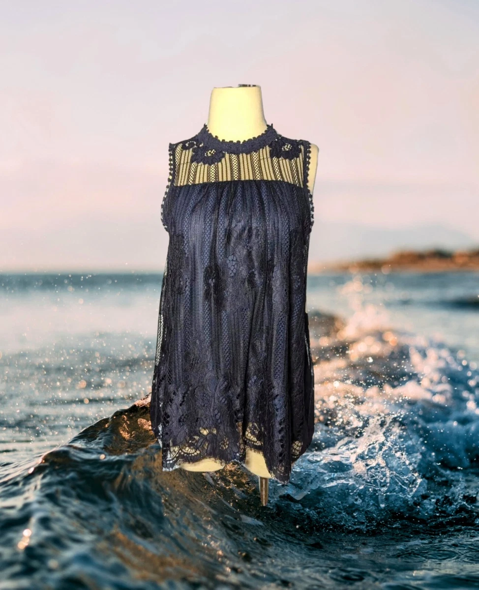 teal lace mini dress VAILLANT SIGNATURE LACE MINI DRESS in ANTIQUE BLUE – Vaillant Studio main image 1