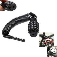 Anti-theft Helmet Lock 4 Digit Password Motorcycles Cycling Portable Cable Lock