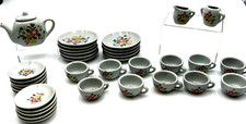 Vintage Keywick Toy Tea Set 33Pc Floral Porcelain Miniature China England 1960s