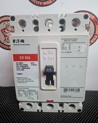 EATON ED3225BP10 225 AMP 3-P 65k Circuit Breaker SHIPS SAME DAY