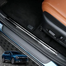 Interior Stainless Door Sill Scuff Protector Plate Guard For Kia Sportage 2021-2025