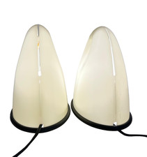 COPPIA LAMPADA TAVOLO  SPACE AGE TISCHLAMPE table guzzini lalea design gecchelin