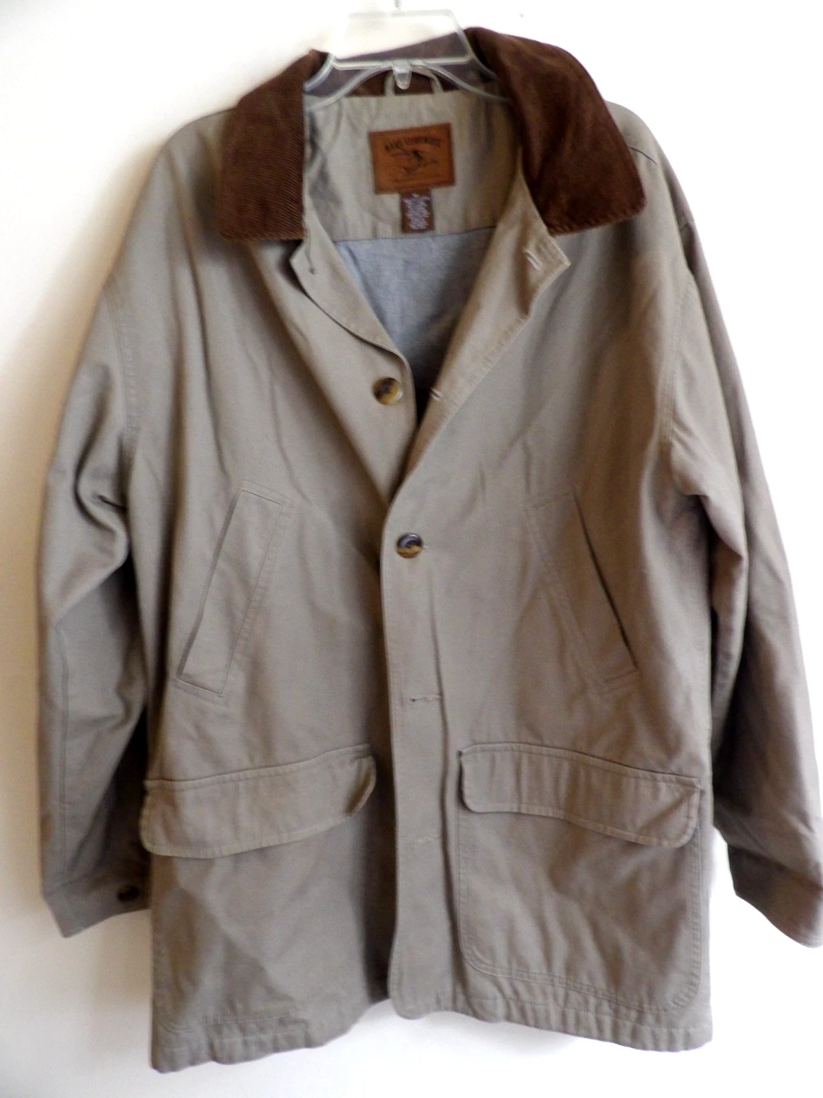 Reel Legends Men's Size Medium Corduroy Collar Field Hunting Fishing Coat Jacket