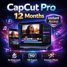 CapCut Pro 1 Year Subscription | No Watermark | HD Export | Full Access