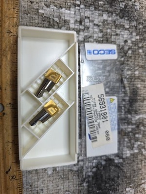 2pc  SECO MiniMaster MM10-10007-M03 Carbide EndMill Inserts T60M NEW OPEN BOX