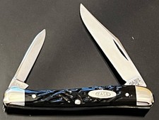 Vintage Case XX 1940-1945 ’WWII Baby Copperhead Rough Black 3-1/8” Knife MINT